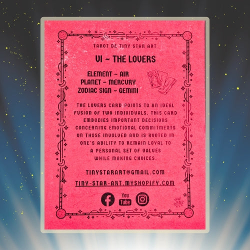 THE LOVERS Tarot GEMINI astrology sign 3D Shadow Box