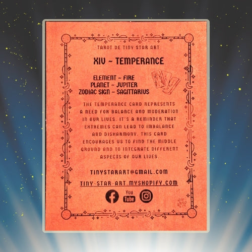 TEMPERANCE Tarot SAGITTARIUS astrology sign 3D Shadow Box