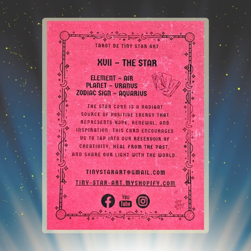 THE STAR Tarot AQUARIUS astrology sign 3D Shadow Box