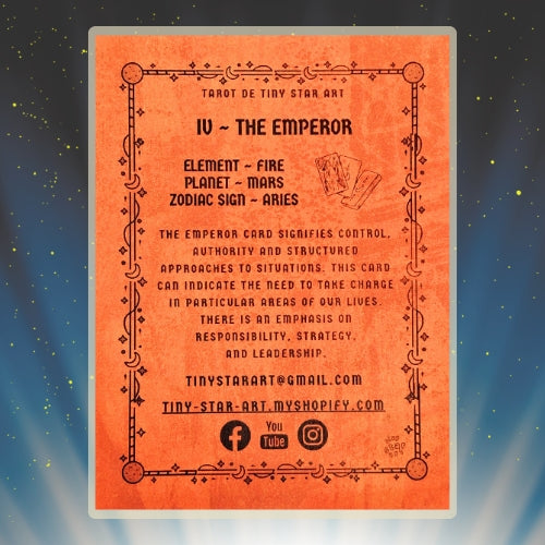 Emperor Tarot ARIES astrology sign 3D Shadow Box