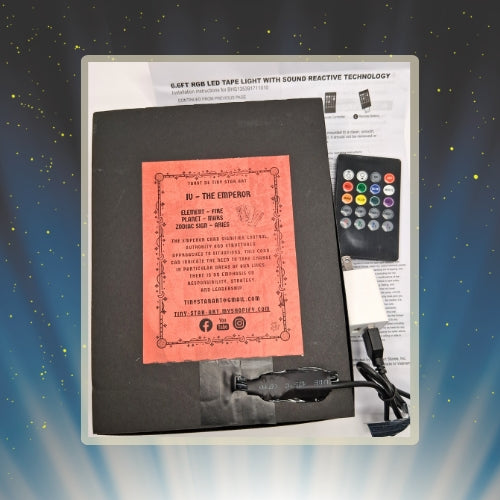 Emperor Tarot ARIES astrology sign 3D Shadow Box