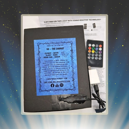 THE CHARIOT Tarot CANCER astrology sign 3D Shadow Box