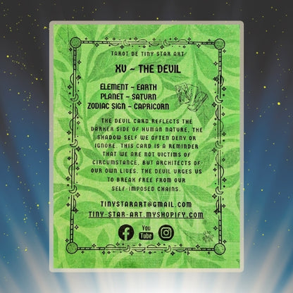 THE DEVIL Tarot CAPRICORN astrology sign 3D Shadow Box