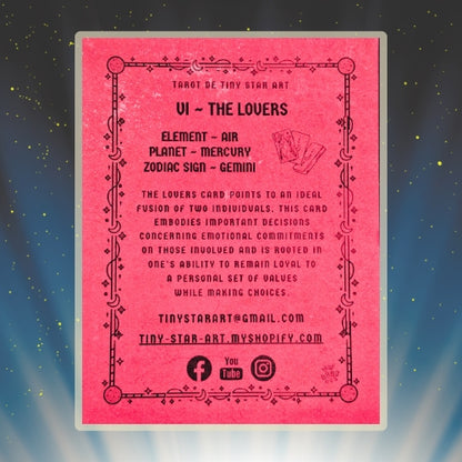 THE LOVERS Tarot GEMINI astrology sign 3D Shadow Box