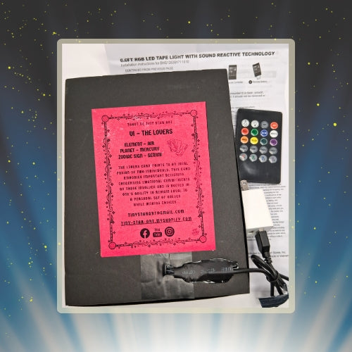 THE LOVERS Tarot GEMINI astrology sign 3D Shadow Box