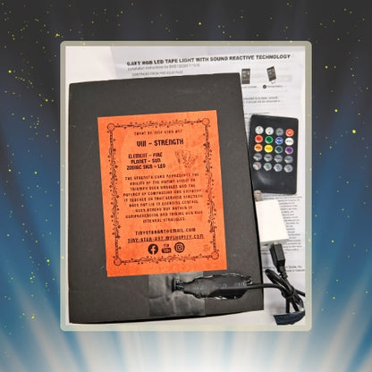 STRENGTH Tarot LEO astrology sign 3D Shadow Box