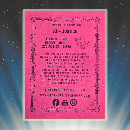 JUSTICE Tarot LIBRA astrology sign 3D Shadow Box