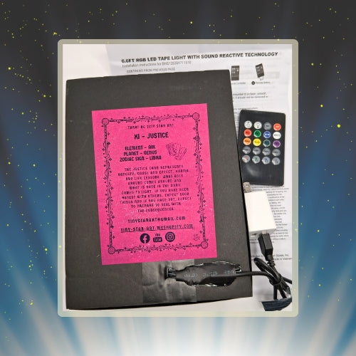 JUSTICE Tarot LIBRA astrology sign 3D Shadow Box