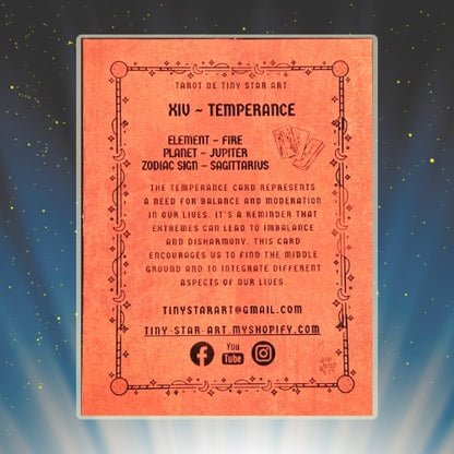 TEMPERANCE Tarot SAGITTARIUS astrology sign 3D Shadow Box