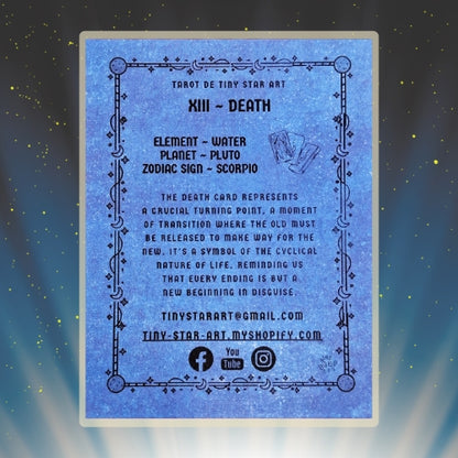 DEATH Tarot SCORPIO astrology sign 3D Shadow Box