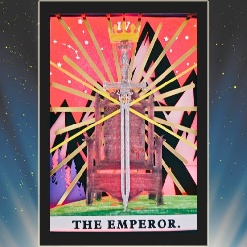 Emperor Tarot ARIES astrology sign 3D Shadow Box